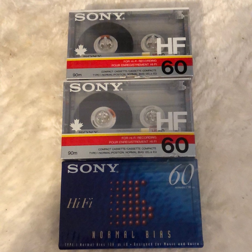 Sony 60 minute sealed cassette tapes